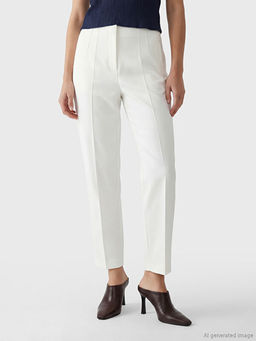 Y?ksek Bel Dar Fit Kad?n Gabardin Pantolon