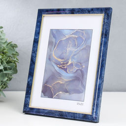 Фоторамка пластик "Офис 8" 15х21 см, бирюза (пластик)