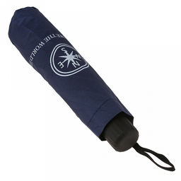 Зонт механический Роза ветров ткань эпонж (полиэстер) + черное УФ-покрытие, 10 лучей, д/купола 108см h68см, 3 сложения, 28см в сложенном виде, механизм против ветра, ручка с покрытием soft-touch, цвет синий, 370гр (Китай) - Домашняя мода фото 6