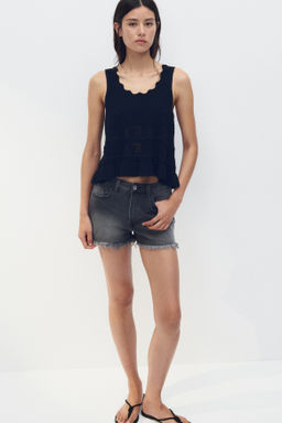 Top sin mangas efecto crochet - H&m фото 3