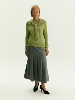 Юбка а-силуэта миди, S1042/nimbus