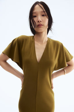 Vestido interlock con escote de pico - H&m фото 4