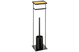 Подставка для туалетной бумаги с ершиком 16*15*59 см "Черная"