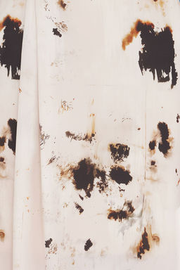 TRENDYOLMILLA Ekru Animal Desenli A Kesim Midi Mat Saten Dokuma Elbise TWOSS25EL00142  фото 3