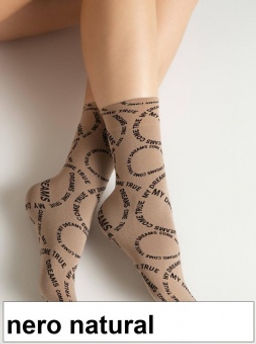 Носки жен. FANTASY 23С-80СП (30/1) - nero-natural