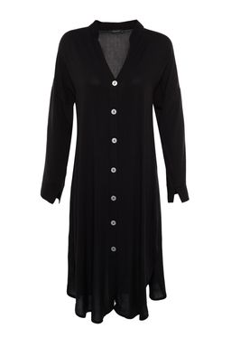 TRENDYOLMILLA Siyah Dokuma Y?rtmacl? Midi Plaj Elbisesi TBESS21EL3318  фото 6