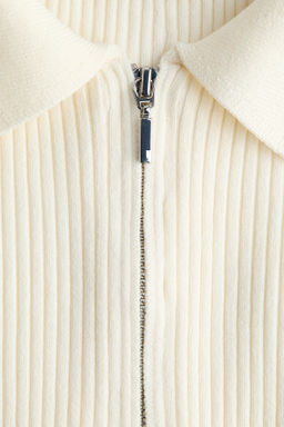 Top en punto de canal? con cuello camisero - H&m фото 5