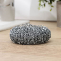 Цена за 5 шт. Губка для посуды металлическая Raccoon, плетёная, оцинкованная, 30 г