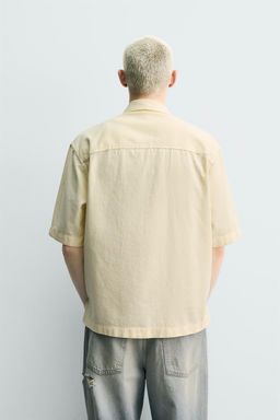 SOBRECAMISA ESTRUCTURA BORDADO / Amarillo - Zara фото 3