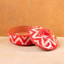 Сахарница узбекская Риштанская Керамика «Атлас», 250 мл, красная