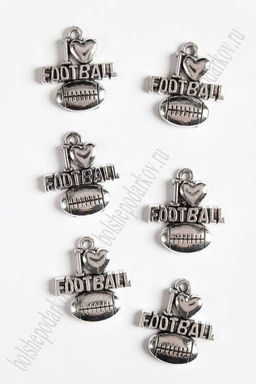Подвеска металл 19*20 мм "FOOTBALL" (10 шт) SF-2627, серебро