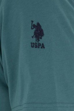 Футболка мужская U.S. Polo Assn хлопок темно-зеленая фото 7