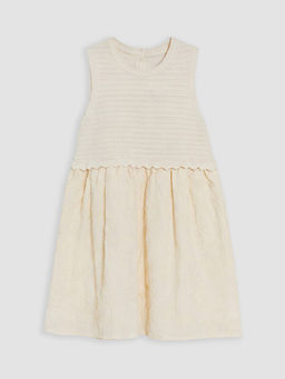 Bisiklet Yaka Desenli K?z ?ocuk Elbise