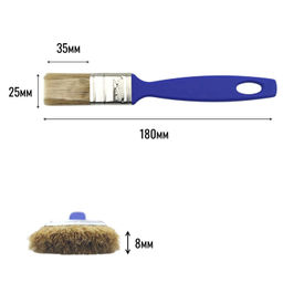 Кисть-флейц КФ-25х8мм "Эксперт" (нат.щетина, п/эт.ручка) "АКОР"