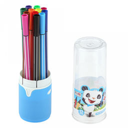 Фломастер 16,3х0,9х0,9см, набор 12 цветов, в пластиковом тубусе д5см h17,7см (Китай)