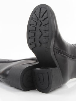 01-M43-5 BLACK Ботинки демисезонные женские (натуральная кожа, байка)