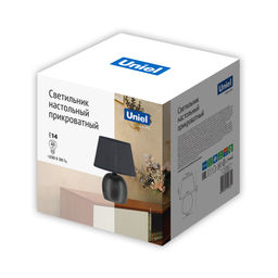 UML-B304 E14 BLACK Светильник настольный декоративный под лампу Е14, 40W. Механический выключатель. Черный. ТМ Uniel