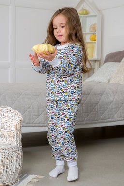 Пижама подростковая из кулирки пенье на манжетах Дрёма графити - Амадэль фото 19