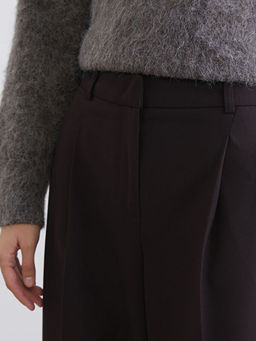 Y?ksek Bel Pileli Havu? Kesim Kad?n Pantolon