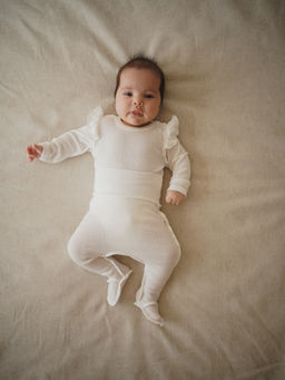 Боди с крылышками Молоко из ажурного хлопка 0+ - Bungly фото 5