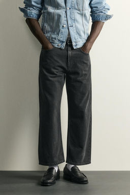 JEANS LOOSE CROPPED FIT / Carb?n - Zara фото 2