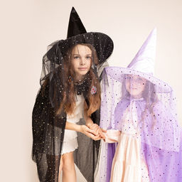 Карнавальный набор «Стильная ведьма»: шляпа, плащ, заколки 3 шт.