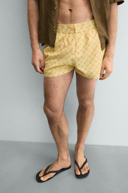 BA?ADOR MEDIO ESTAMPADO GEOM?TRICO LAVADO / Amarillo - Zara фото 7