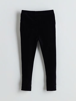 Beli Lastikli Kadife K?z ?ocuk Tayt