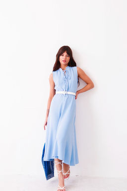 Martichelli Платье, как из к/ф "Красотка", голубое