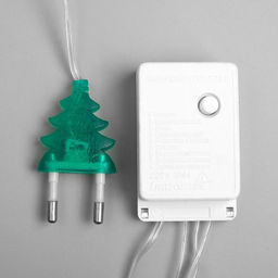 Гирлянда Нить 5 м с насадками Ёжики зелёные, IP20, прозрачная нить, 30 LED, свечение зелёное, 8 режимов, 220 В - Luazon lighting фото 5