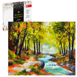 Алмазная мозаика (набор для творчества) арт. 59823 / 16 ЛЕСНАЯ ПРОХЛАДА, размер: 40*50 см, (24 цвет