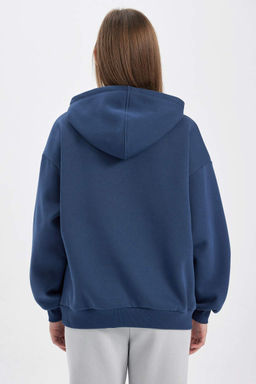 Толстая толстая толстовка с капюшоном Cool Oversize - Defacto фото 5