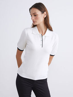 Polo Yaka Kad?n Triko Kazak