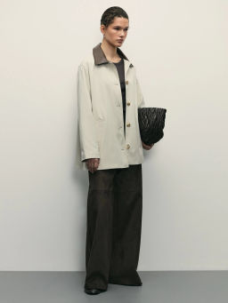 Плащ с акцентным воротником / Zarina  фото 2