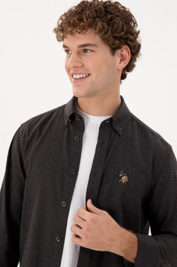 Мужская черная базовая рубашка с длинным рукавом - U.s. polo assn фото 2