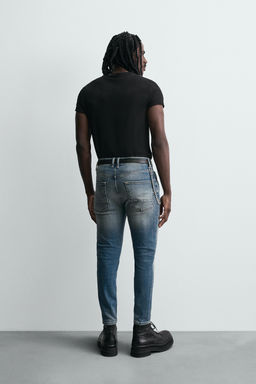 JEANS SKINNY CROPPED FIT / Azul medio - Zara фото 3