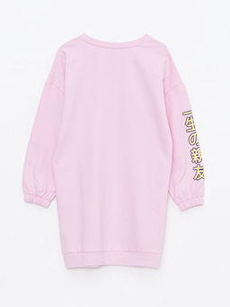 Bisiklet Yaka Bask?l? Uzun Kollu K?z ?ocuk Elbise - Waikiki фото 2