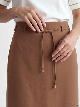 B?y?k Beden Beli Lastikli Arm?rl? Etek