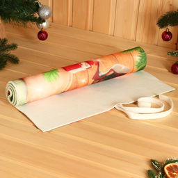 Коврик-лежак с принтом Жаркой баньки в Новом году, 50х155 см - Банная забава фото 3