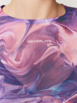 Укороченный принтованный рашгард из эластичной ткани с длинным рукавом - Eazyway фото 3