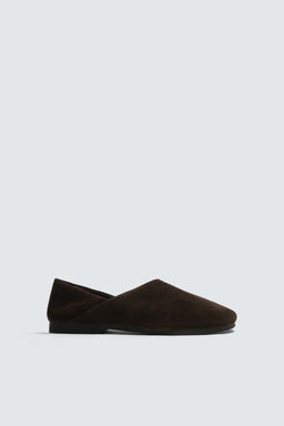 ZAPATO PIEL SUELA VIBRAM® AARON LEVINE X ZARA / Marr?n
