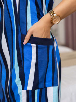 Халат женский, цвет синий