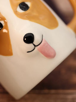 Кружка керамическая Dog with ears, brown (500 мл)