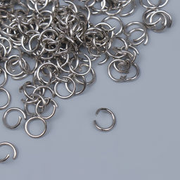 Цена за 4 шт. Разжимное кольцо для брелоков, цепочек «Круг», металл, набор 200 шт., d=0.5 см, 0.8×0.8 см