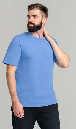Арт. 61112/3 Футболка мужская 48-58 (6 шт) Цвет:светло-голубой - Идеал фото 7