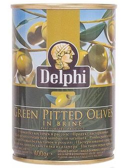 Оливки без косточек в рассоле Delphi Superior 261-290 400 г.