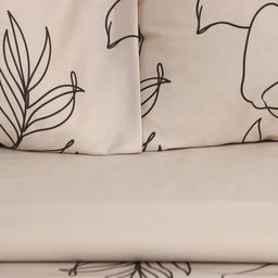 Постельное бельё Этель 1.5 сп Graphic flowers 143х215 см, 150х214 см, 50х70 см -2 шт, мако-сатин 114г/м2  фото 4