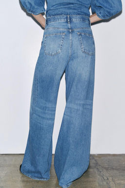 ZW COLLECTION HIGH-WAIST PALAZZO JEANS - Zara фото 11