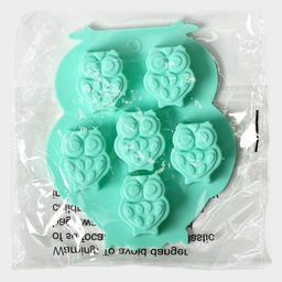 Цена за 2 шт. Форма для конфет и шоколада Доляна Совы, силикон, 12.5?11 см, 6 ячеек (3.3?2.7?1.5 см), МИКС  фото 7