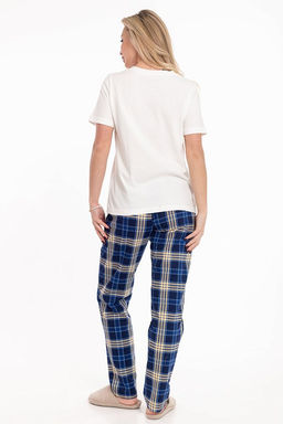 Пижама М324316Пмс молочный/синий